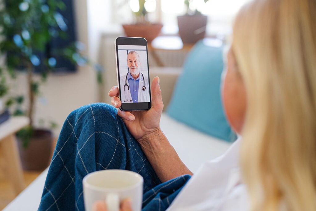 patient getting a second opinion on orthopedic surgery over the phone