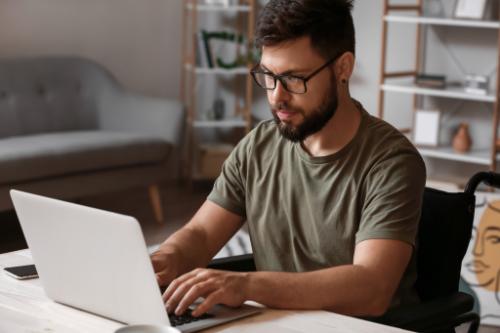 man talks to doctor on laptop about a prostate cancer second opinion