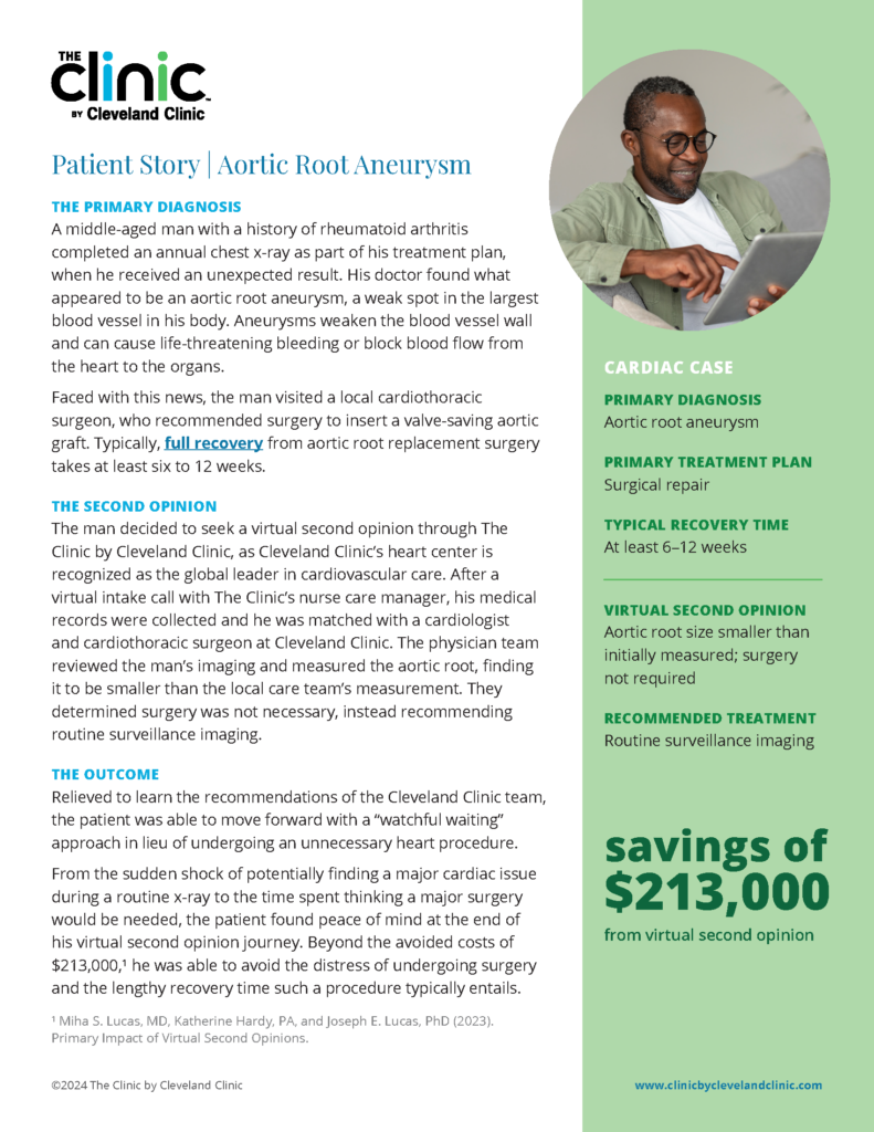 Patient story | Aortic root aneurysm
